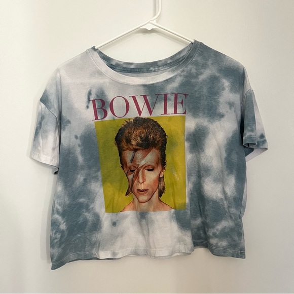David Bowie Ziggy Stardust Tie Dye Cropped Tee - Picture 4 of 7